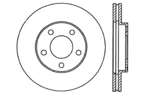 StopTech 94-04 Ford Mustang (exc Cobra & Bullitt) Front Left Slotted & Drilled Rotor Supply