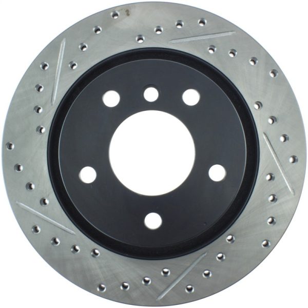 StopTech Power Slot 00 BMW 323   01-07 325   99-00 328 Series Rear Right Drilled & Slotted Rotor For Discount