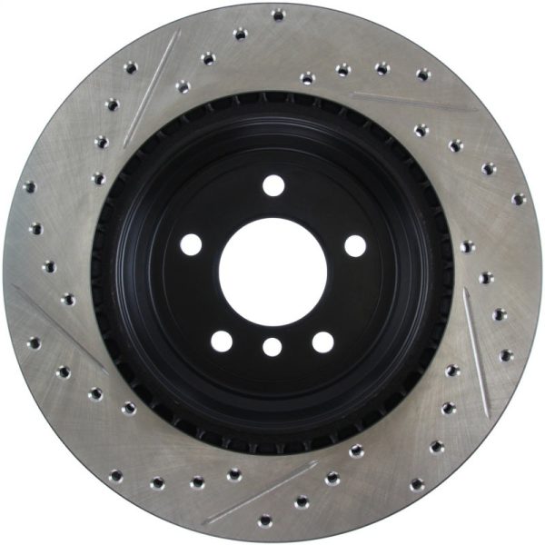 StopTech 06 BMW 330   07-09 BMW 335 Slotted & Drilled Left Rear Rotor Online Hot Sale