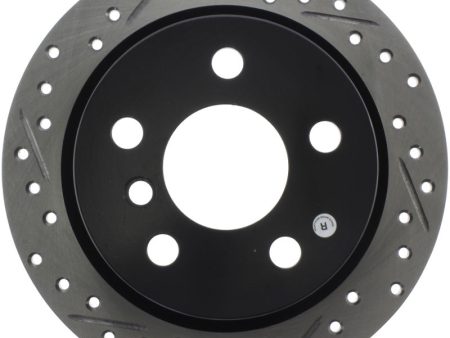 StopTech 14-15 Mini Cooper Base Slotted & Drilled Rear Right Rotor Hot on Sale