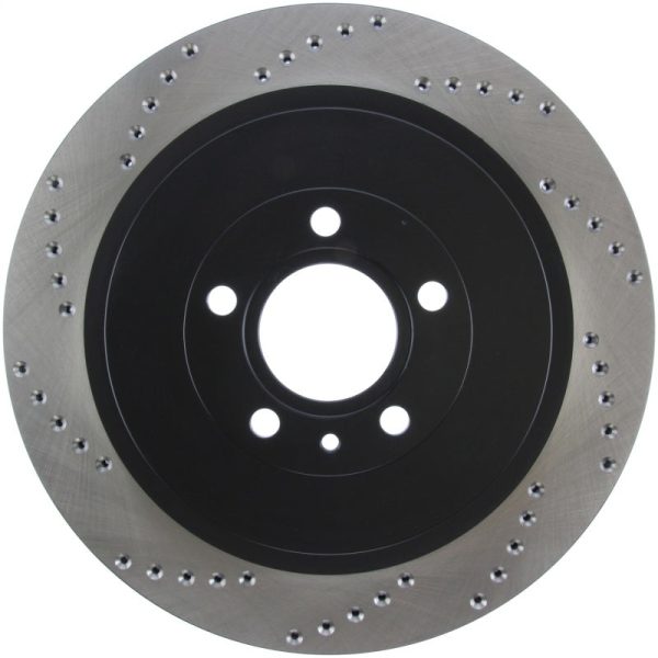 StopTech Premium High Carbon 13-14 Ford Mustang Shelby GT500 Right Rear Disc Drilled Brake Rotor Fashion