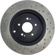 StopTech Power Slot 10-13 Hyundai Genesis Coupe Track & R-Spec Rear Left Drilled Rotor on Sale