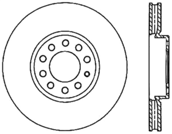 StopTech 15-18 Audi A3 A3 Quattro Cryo Sport Drilled & Slotted Front Right Rotor Discount