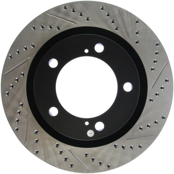 StopTech 07-09 Toyota Tundra   08-09 Toyota Sequoia Front Left Slotted & Drilled Rotor Fashion