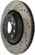 StopTech 09 VW Passat CC   06-09 Passat Slotted & Drilled Right Rear Rotor on Sale