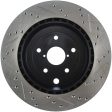 StopTech 08+ Subaru STI (Will Not Fit 05-07) Slotted & Drilled Sport Brake Rotor Hot on Sale