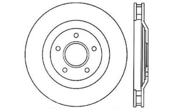 StopTech Power Slot 97-04 Chevy Corvette   04 & 08 Cadillac XLR XLR-V Front Right Drilled Rotors For Discount