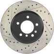 StopTech 08-09 BMW 535 Series   04-09 545i 550i 645Ci 650i Slotted & Drilled Right Front Rotor For Sale