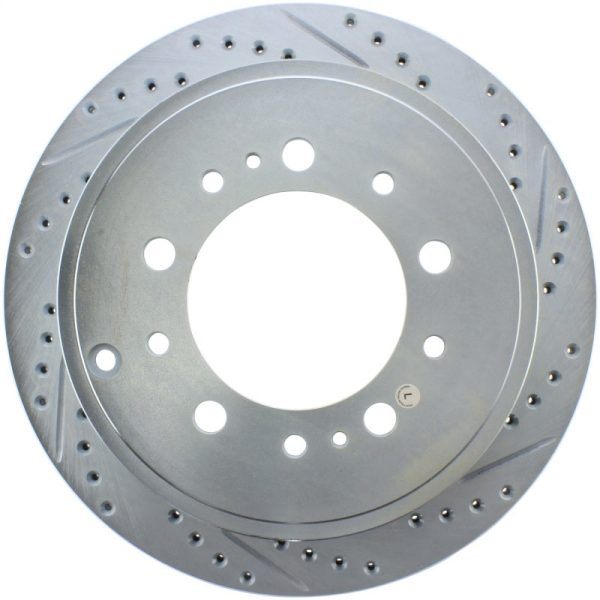 StopTech Select Sport 13-17 Toyota Land Cruiser Sport Drilled   Slotted Rear Driver-Side Brake Rotor Fashion