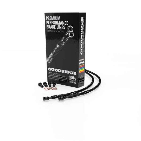 Goodridge 07-08 Suzuki GSXR1000 K7 K8 Black Front SS Brake Lines w Black Fittings For Cheap