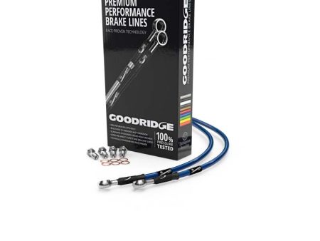 Goodridge 07-08 Suzuki GSXR1000 K7 K8 Electric Blue Front SS Brake Lines on Sale