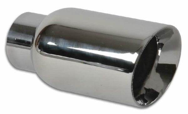 Vibrant 2.5in ID Single 4in OD Round SS Exhaust Tip (Double Wall Angle Cut) Online