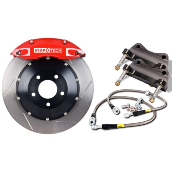 StopTech 05-10 Ford Mustang GT Front BBK Red ST-40 355x32mm Slotted Rotors on Sale