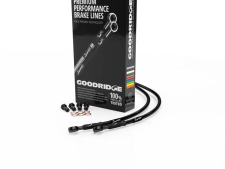 Goodridge Suzuki GSXR1000 K9-K11 Black Front SS Brake Lines w Black Fittings on Sale