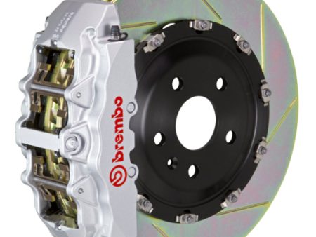 Brembo 15-23 Mustang Front GT BBK 6 Piston Cast 380x34 2pc Rotor Slotted Type1-Silver Online Hot Sale