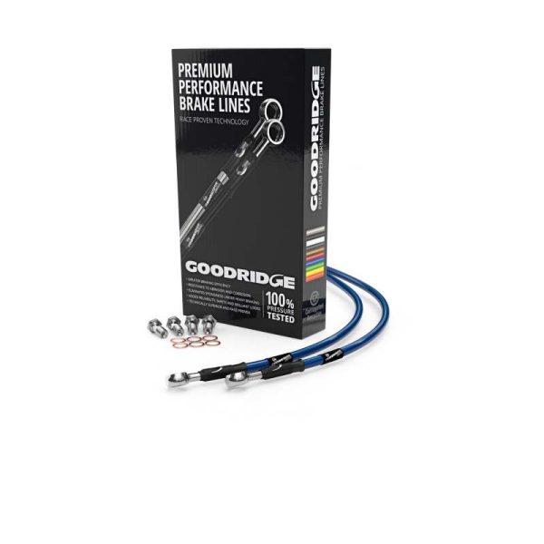 Goodridge 03-06 Suzuki SV1000N Electric Blue Front SS Brake Lines on Sale