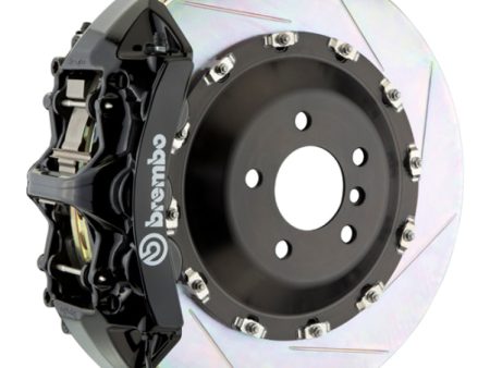 Brembo 15-23 Mustang GT (S550) Front GT BBK 6 Piston Cast 405x34 2pc Rotor Slotted Type-1-Black Hot on Sale