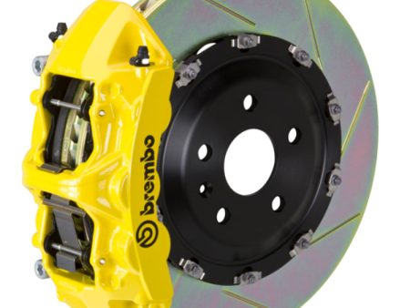 Brembo 15-23 Mustang Front GT BBK 6 Piston Cast 380x34 2pc Rotor Slotted Type1-Yellow Supply