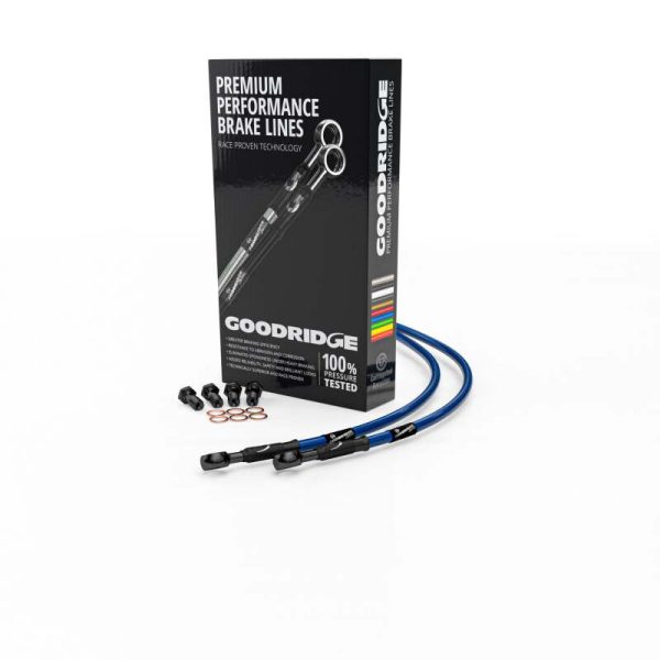 Goodridge Suzuki GSXR1000 K9-K11 Electric Blue Race Front SS Brake Lines w Black Fittings Sale