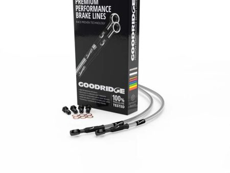 Goodridge 07-08 Suzuki GSXR1000 K7 K8 Clear Race Front SS Brake Lines w Black Fittings Online Hot Sale