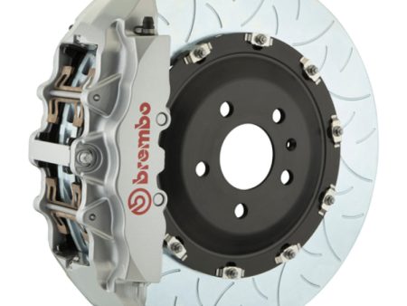 Brembo 15-23 Mustang Front GT BBK 6 Piston Cast 380x34 2pc Rotor Slotted Type3-Silver Discount