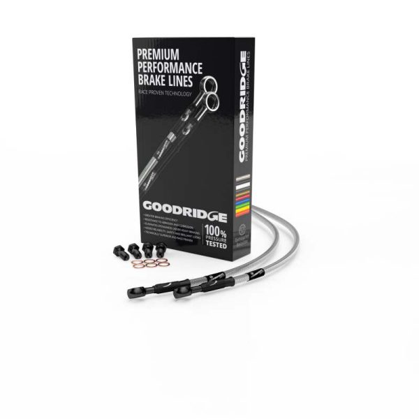 Goodridge Suzuki GSXR1000 K9-K11 K2 Clear Rear SS Brake Lines w Black Fittings Cheap