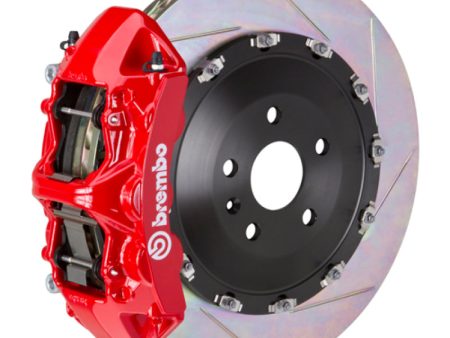 Brembo 15-23 Mustang GT (S550) Front GT BBK 6 Piston Cast 405x34 2pc Rotor Slotted Type-1-Red Online now