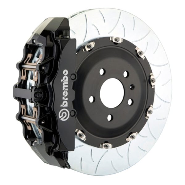 Brembo 15-23 Mustang GT V6 EcoBoost Front GT BBK 6 Piston Cast 380x34 2pc Rotor Slotted Type3-Black Online Sale