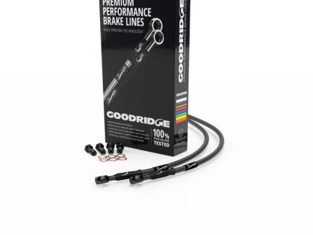 Goodridge 07-08 Suzuki GSXR1000 K7 K8 Carbon Rear SS Brake Lines w Black Fittings Discount