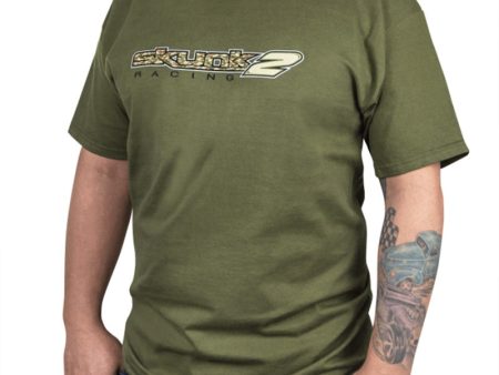 Skunk2 Camo Logo Mens T-Shirt Green - XXL Online Sale