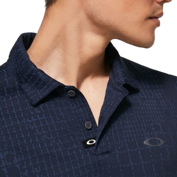 Oakley Dimension Jacquard Polo Shirt - Poseidon Cheap