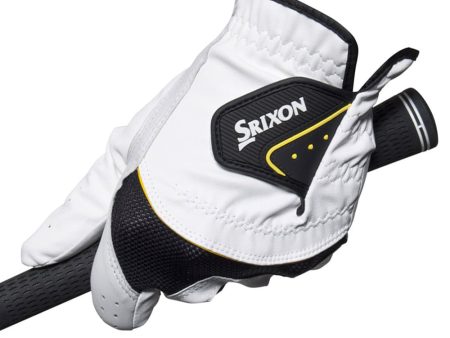 Srixon HI-Brid Cabretta Leather Golf Glove - White Sale