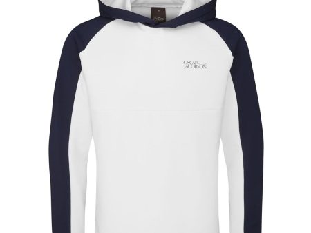 Oscar Jacobson Trapp Hoodie - White Navy Cheap