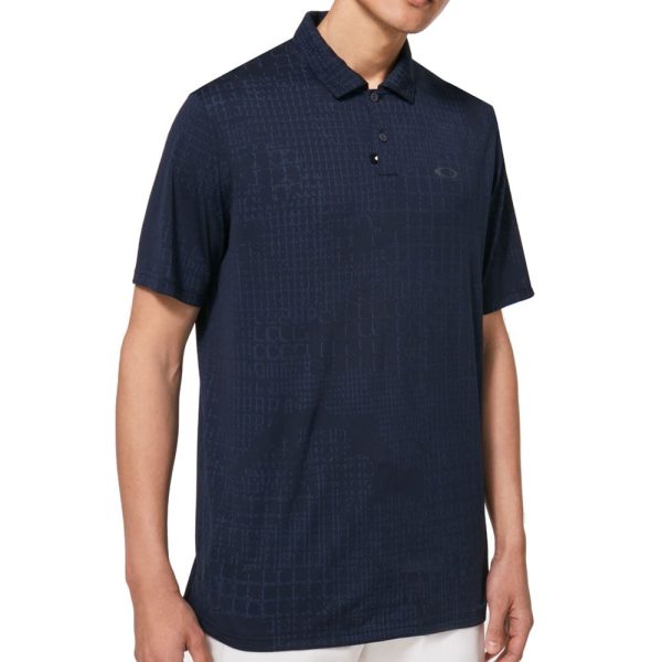 Oakley Dimension Jacquard Polo Shirt - Poseidon Cheap