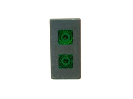 Part # SB5-00-213-4-IL (Contura V Indicator Light, 12V, (2) Green Square Lenses, (4) .250  Terminals) For Discount