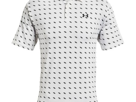 Under Armour Playoff 2.0  Deuces Print Polo Shirt - White For Sale