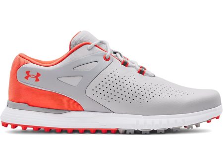 Under Armour Ladies Charged Breathe Spikeless Waterproof Shoes - White Halo Grey Hot on Sale