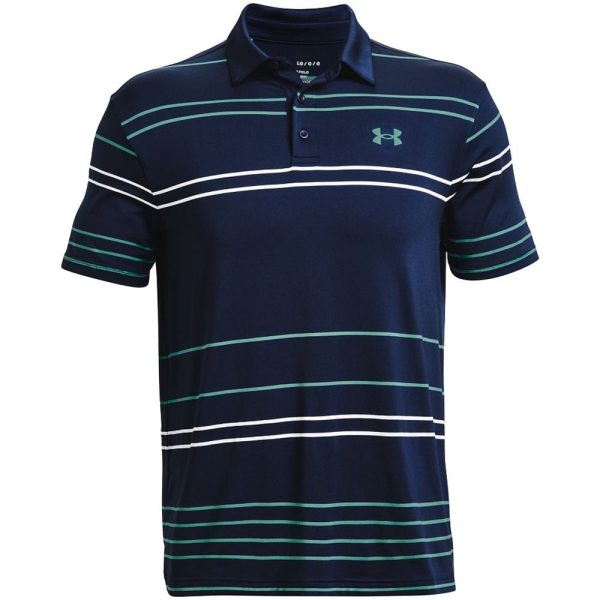 Under Armour Playoff Polo Shirt 2.0 - Academy Navy Green White Online Hot Sale