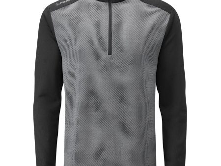 Ping Vertical 1 2 Zip Sweater - Asphalt Black For Discount