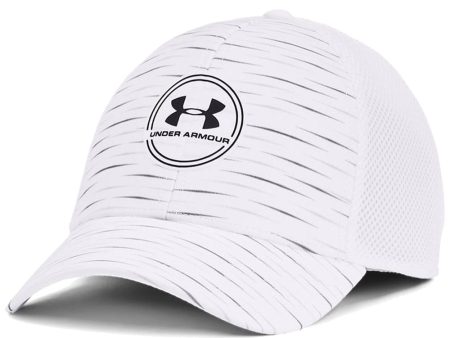 Under Armour Iso-Chill Driver Mesh Cap - White Black For Sale