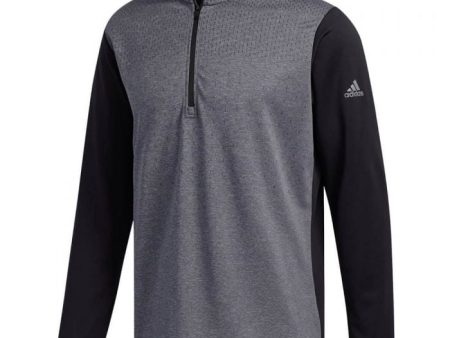 adidas Lightweight UPF Layering Pullover - Black Heather Black Supply