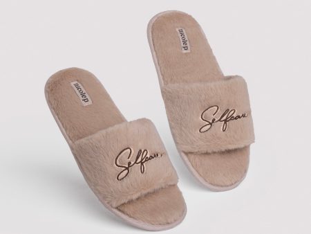 Fluffy Slippers - Beige Online Hot Sale