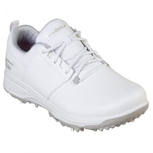 Skechers Go Golf Finesse Junior Spiked Shoes - White Grey Fashion