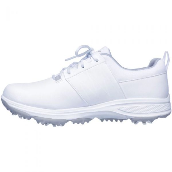 Skechers Go Golf Finesse Junior Spiked Shoes - White Grey Fashion