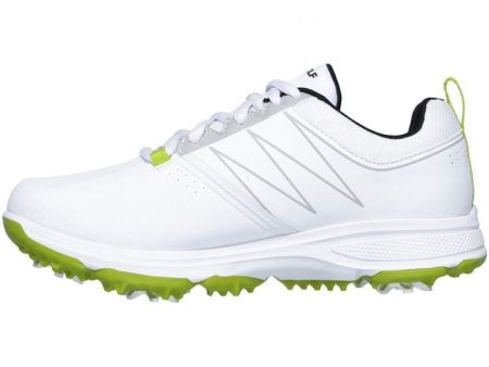 Skechers Go Golf Blaster Junior Spiked Shoes - White Lime For Discount