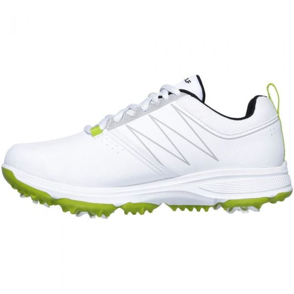 Skechers Go Golf Blaster Junior Spiked Shoes - White Lime For Discount