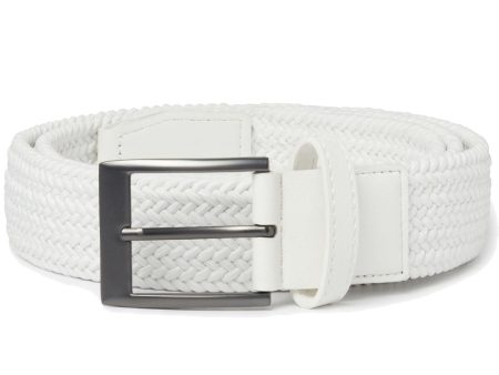 Callaway Braided Stretch Belt - Bright White For Discount