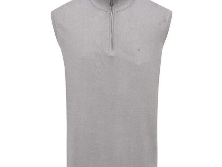 Oscar Jacobson Bob Pin Sleeveless Sweater - Light Grey Online now