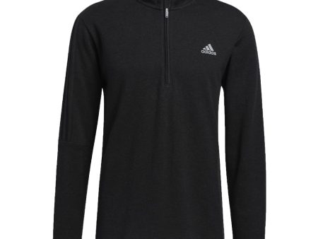 adidas 3 Stripe 1 4 Zip Midlayer - Black Online Hot Sale