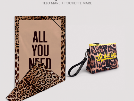 Beach Towel & Pochette Set - Leopard Obsessed Hot on Sale